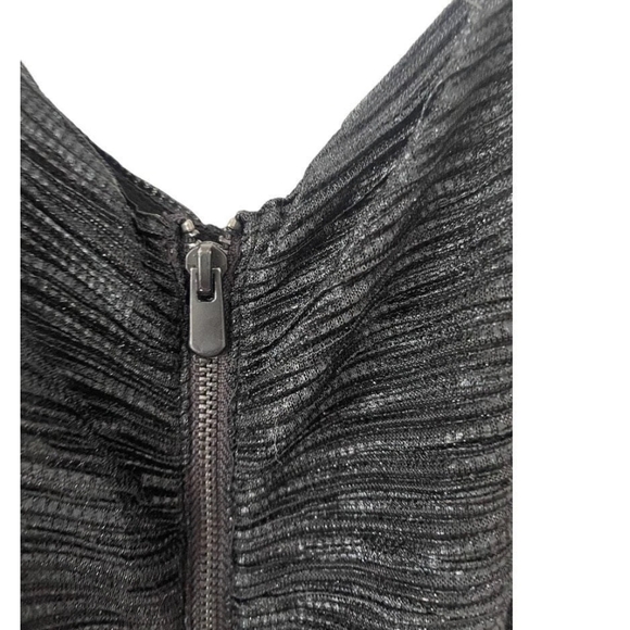 SAYLOR Elegant Tier Ruffle Dress Long Midi Textured Sleeveless Black XS S 2 4 - Picture 5 of 8